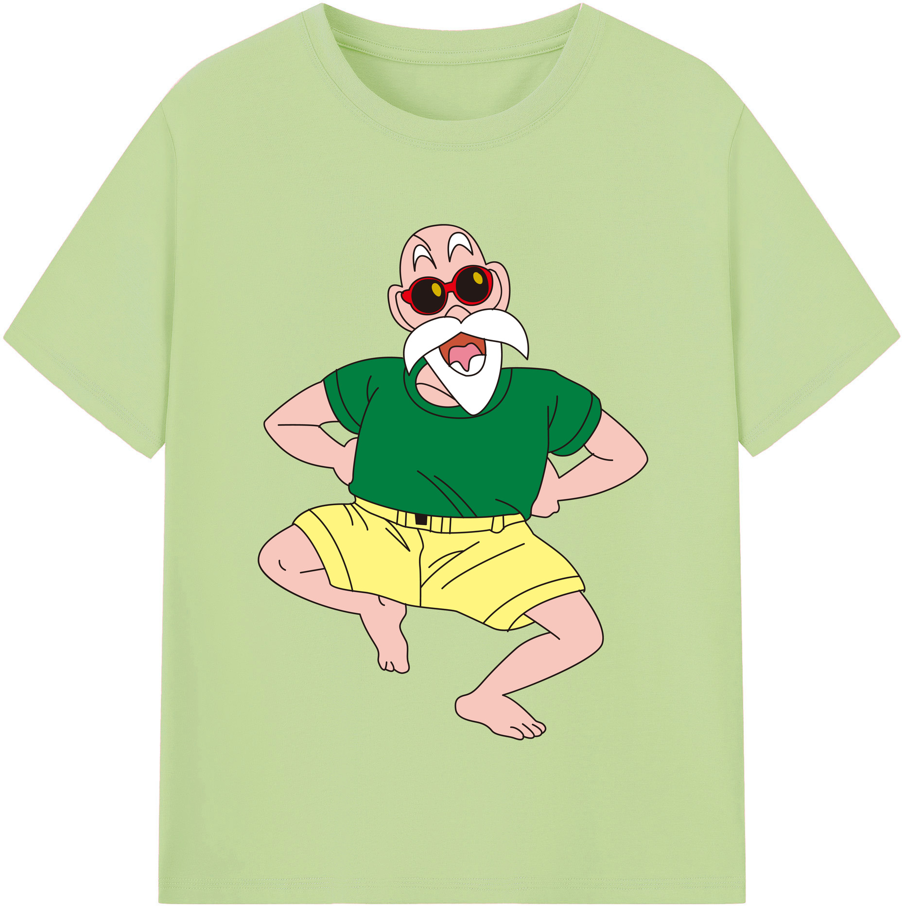 （画像用） ドラゴンボール 亀仙人（かめせんにん） DRAGON BALL Master Roshi Kame Sennin 綿100％半袖Tシャツ（フロントプリント）